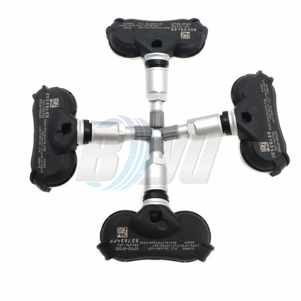52933-2F000 Set 4PCS TPMS fits for Kia for Hyundai Tire Pressure Sensors 315MHz
