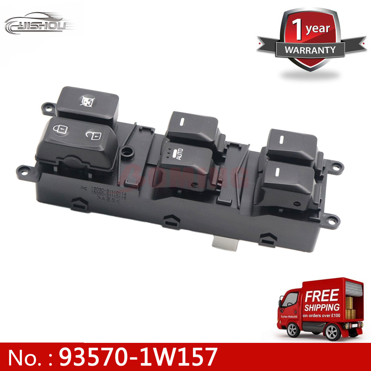 93570-1W157 is suitable for the power window switch of for Kia Rio models manufactured in 2012, 2013, 2014, 2015, 2016, and 2017.