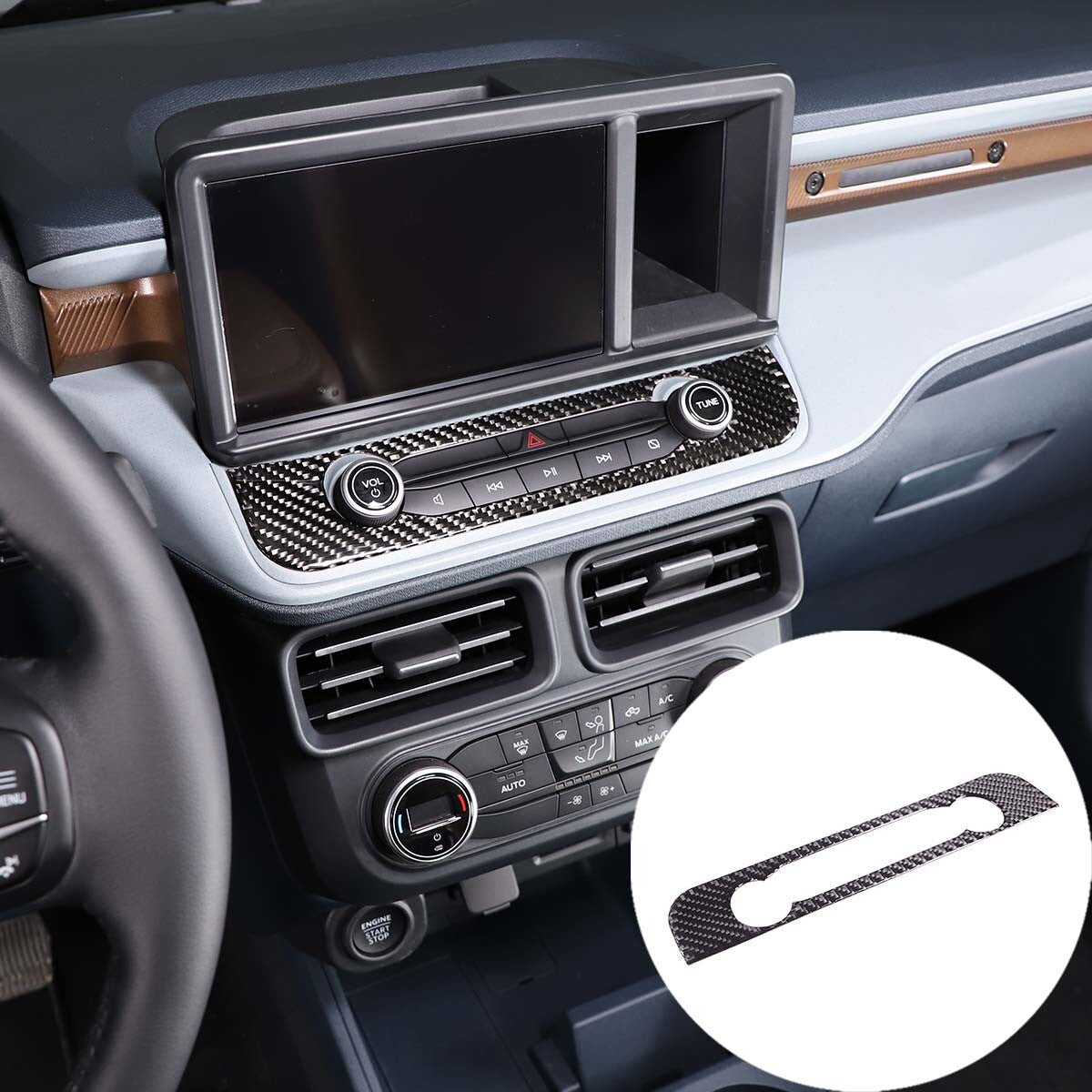 3 Piece Front Bumper Protective Strip Trim Molding for Range Rover L405 18-22 Black- v