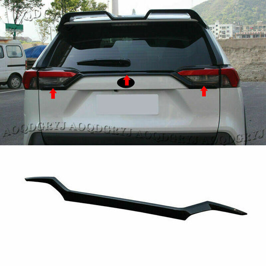 Glossy Black Rear Trunk Tailgate Moulding Trim Strip for TOYOTA RAV4 2019-2022