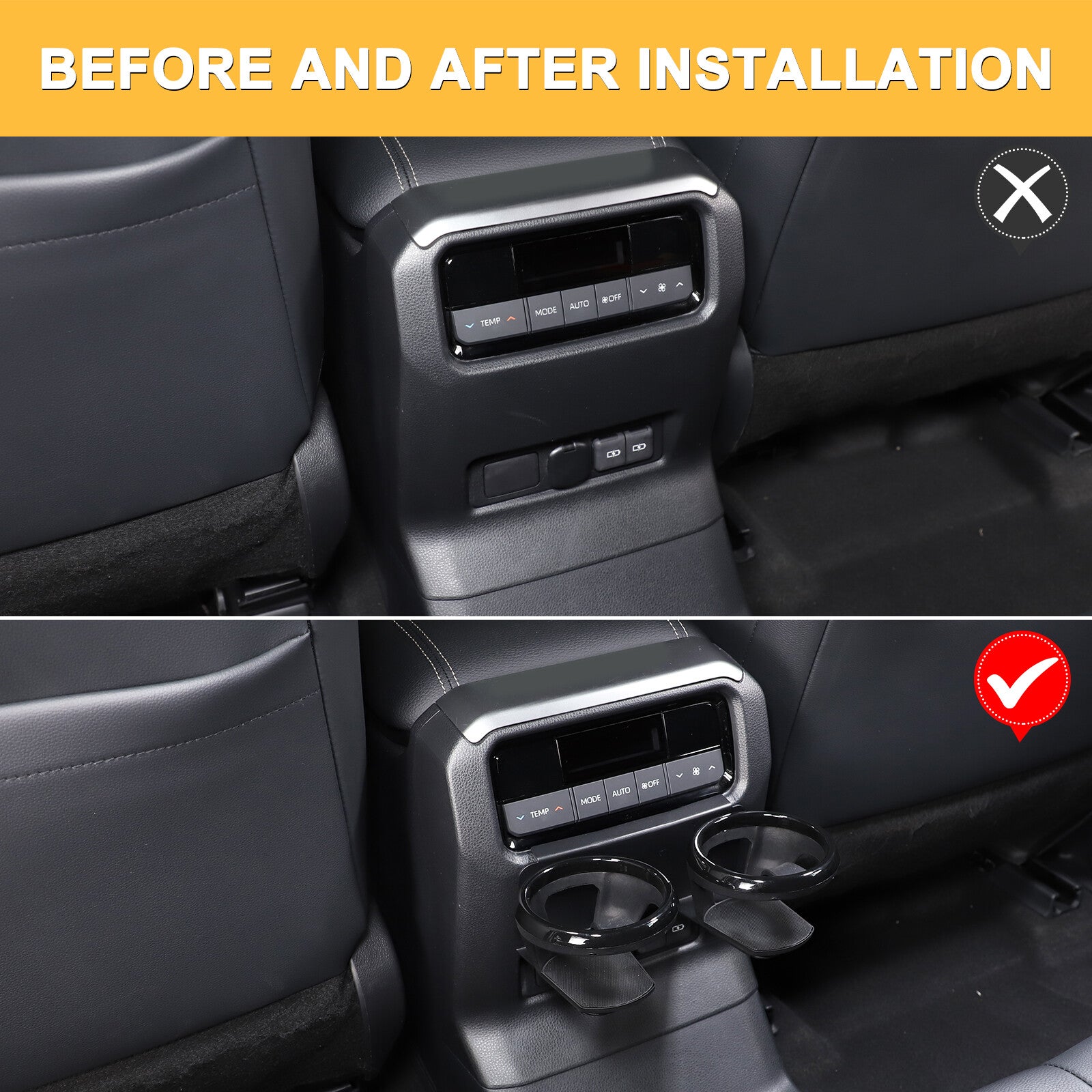 Car armrest rear for seat dual cup holders suitable for Land Cruiser J250 LC250 2024-25- n