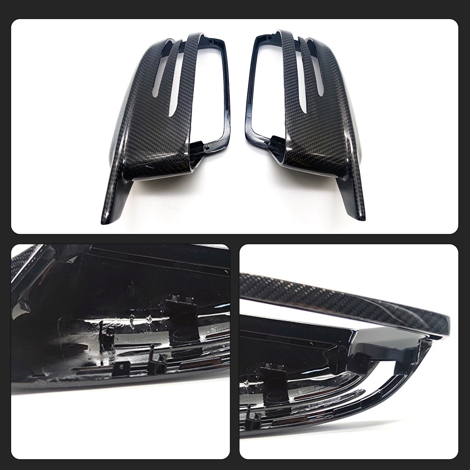 Carbon Fiber Wing Mirror Cover Caps for Mercedes for AMG C63 A45 CLA45 CLS63 E63 SXj