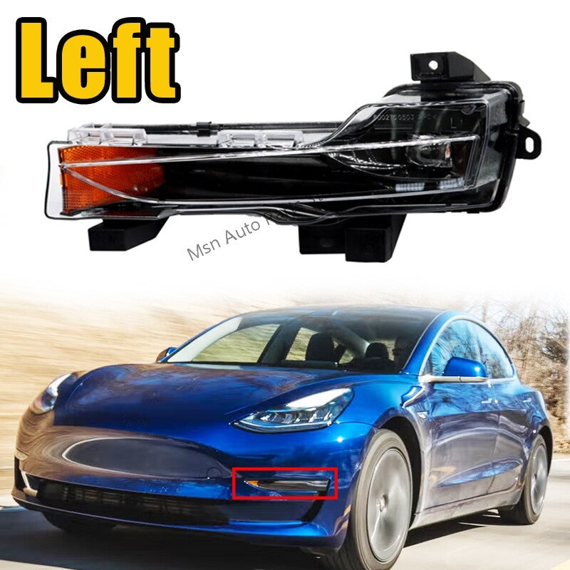 Left Front Fog Light LED DRL Up-Level US version For 2017-2023 for Tesla Model 3 Y
