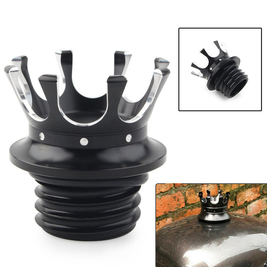 CNC Crown Gas Cap Fuel Tank Cover Right-hand Thread Fit for Harley Sportster Dyna