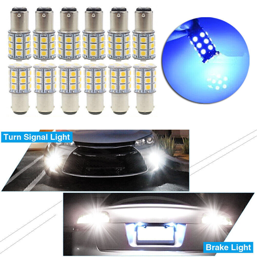 1/2/4/10/12pcs Marine Boat Trailer Light Bulbs 1076 White CE BA15D 27SMD RV n