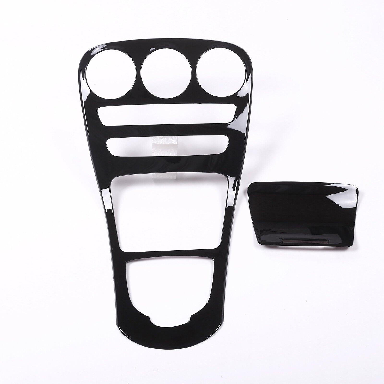 Black center console gear panel trim for C-Class, GLC-Class, W205, X253 (2015-2018) n