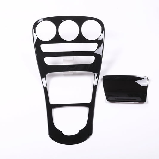 Black center console gear panel trim for C-Class, GLC-Class, W205, X253 (2015-2018) n