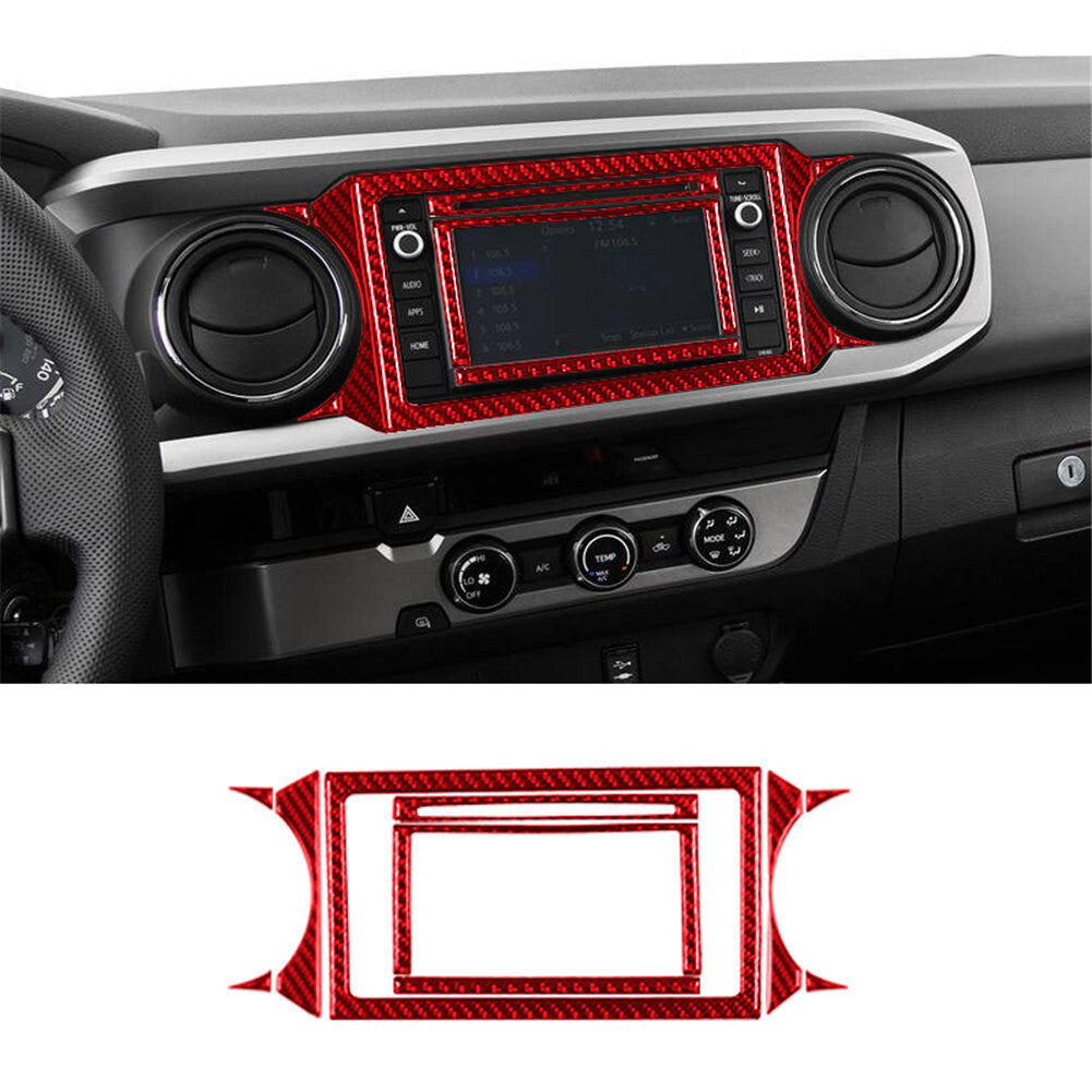 Carbon Fiber Interior Dashboard Frame Trim Cover for Dodge Journey 2009-2010 Red v