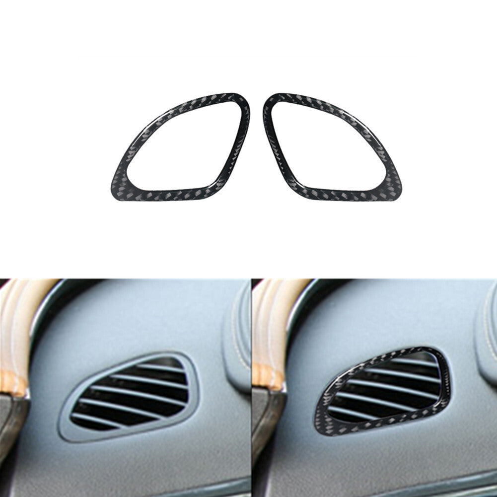 2X Dashboard Air Vent Frame Trim Cover Carbon Fiber for Chevy Impala 2014-2020