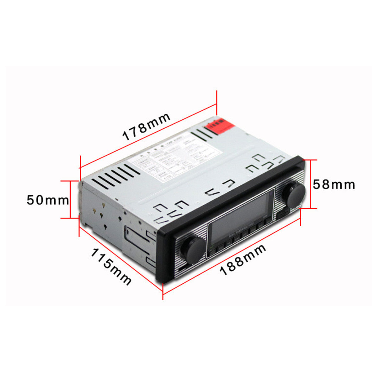 Bluetooth Car Radio Player Stereo Audio In-Dash FM AUX Input Receiver USB SD MP3