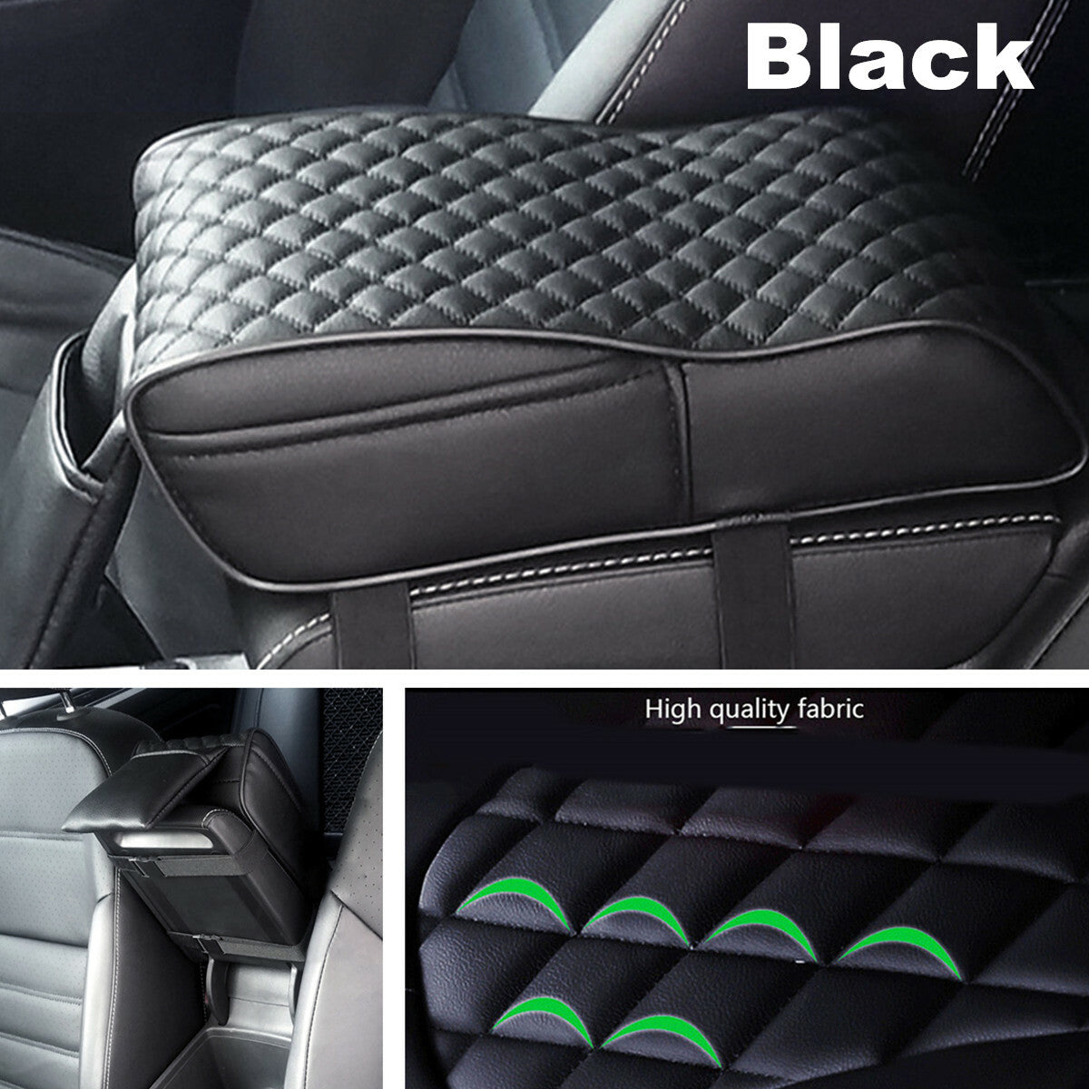 Accessory SUV Car Armrest Box Mats PU Leather Console Pad Liner Cushion Cover