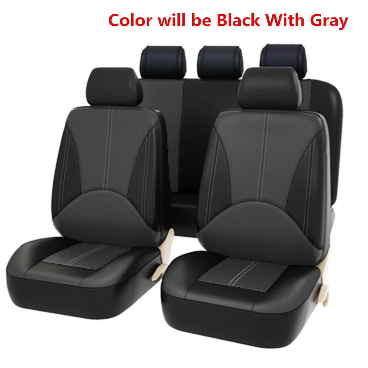 Standard PU Leather 5- for Seat Car for Seat Cover Cushion Fit For Interior Accessories