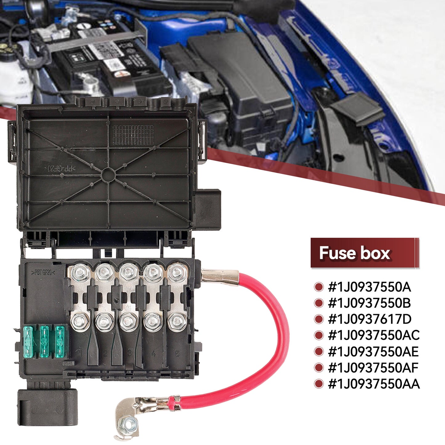 for VW for Jetta for Golf MK4 Beetle 1.9TD GZ.W030 Fuse Box Battery Terminal 1J0937550A Q