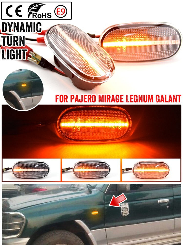 Dynamic Side Marker Turn Light for Mitsubishi Pajero Mirage Legnum Galant 98-05