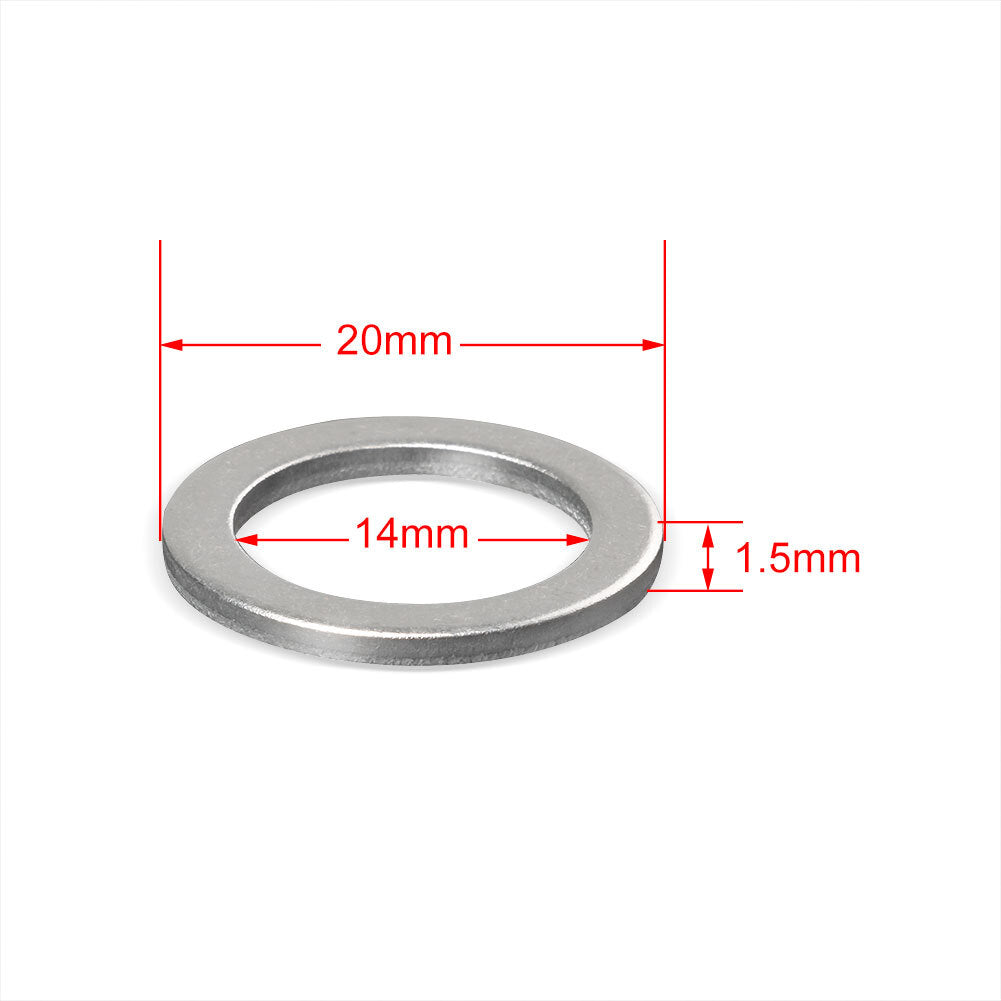 10000PCS 14MM Aluminum Oil Drain Plug Gasket Washer for Mazda for Kia 9956-41-400 Q