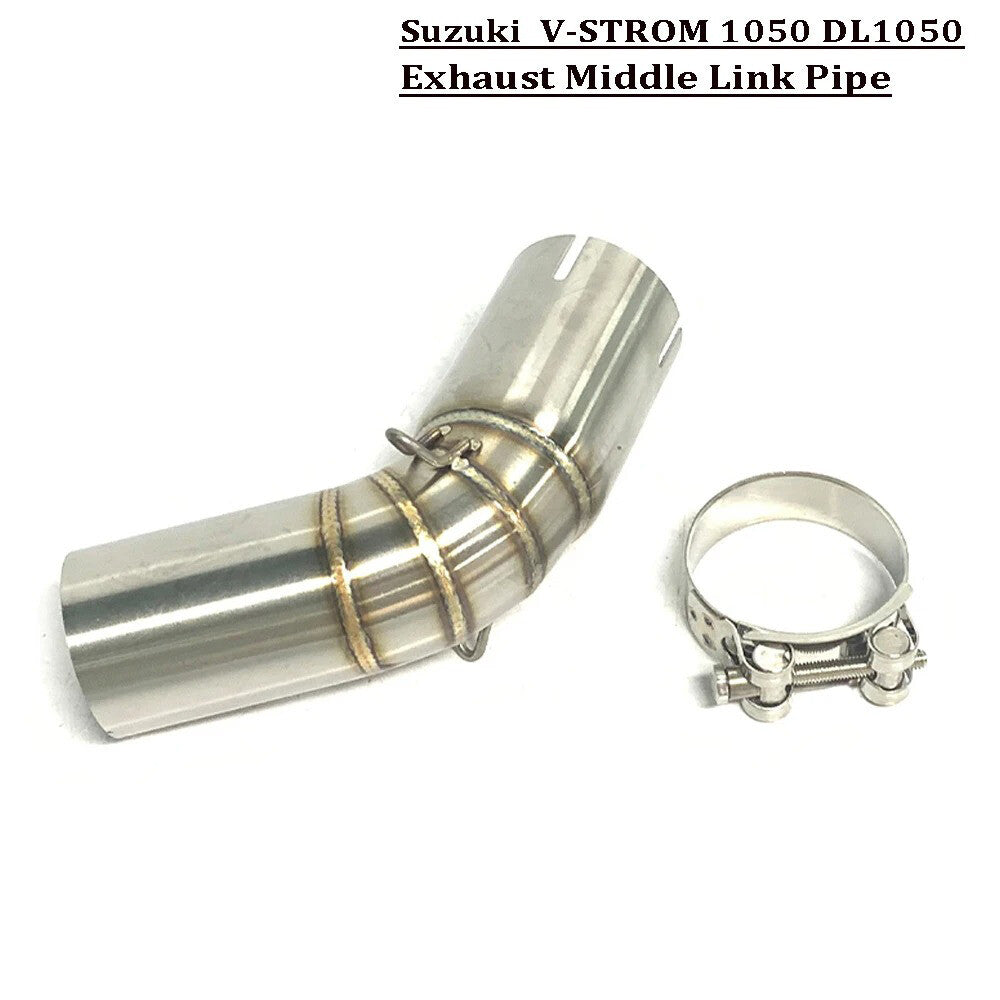 Moto Slip on Exhaust Pipe 51MM Middle Link Pipe for SUZUKI V-STROM 1050 DL1050 2020+