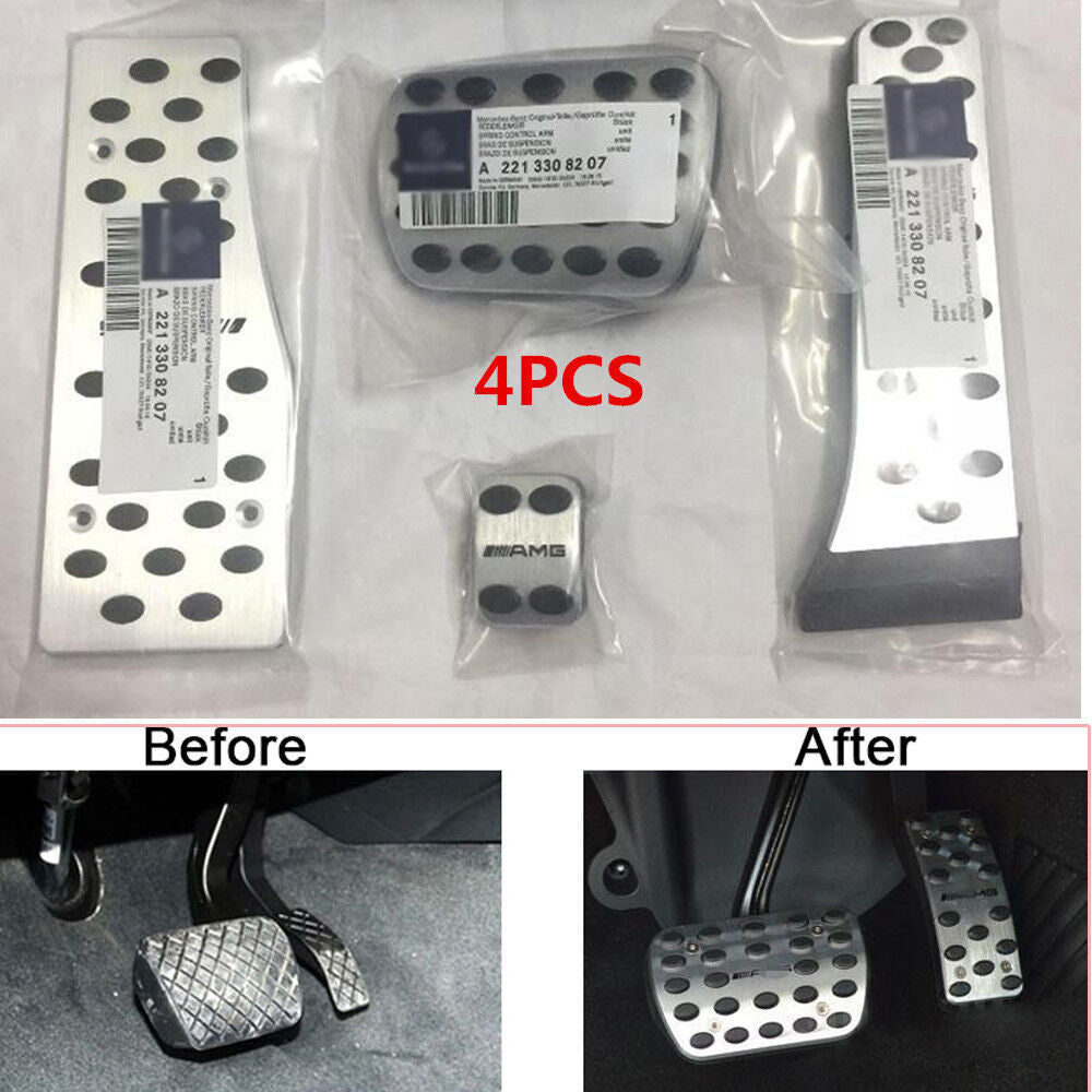 4-piece car pedal cover set suitable for AECS GLK CLK SL W203 W204 W212- n