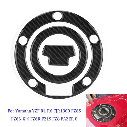 Carbon fiber style fuel tank cap protective cover and for YAMAHA YZF R1 R6- n
