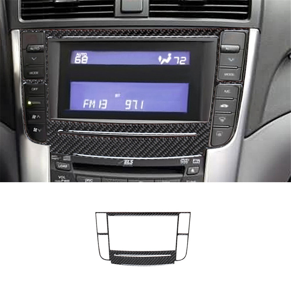 Carbon Fiber Interior Climate Control Cover Trim for Acura TSX 2009-2014 v