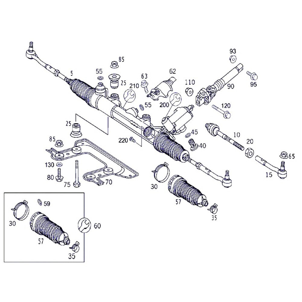 2204630296 Bogie and pinion tie bar boot bellows kit for n