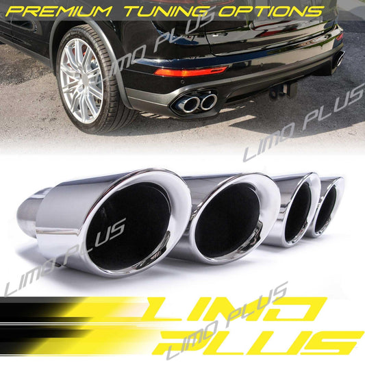 GTS Look Exhaust Tips Muffler Tailpipe Chrome for Porsche for Cayenne 2015 2016 2017 Q