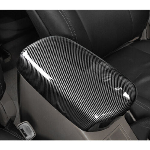Carbon Fiber ABS Car Center Armrest Box Cover Trim Fit for Toyota RAV4 2006-2012