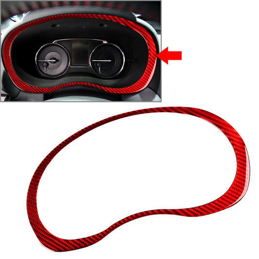 Carbon Fiber Red Speedometer Frame Cover Trim for Subaru WRX STI 2015-2021