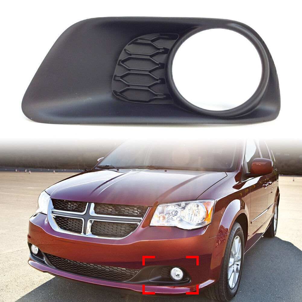 LH Left Side Front Bumpe Fog Light Lamp Cover Bezels for 2011-2017 for Dodge Caravan