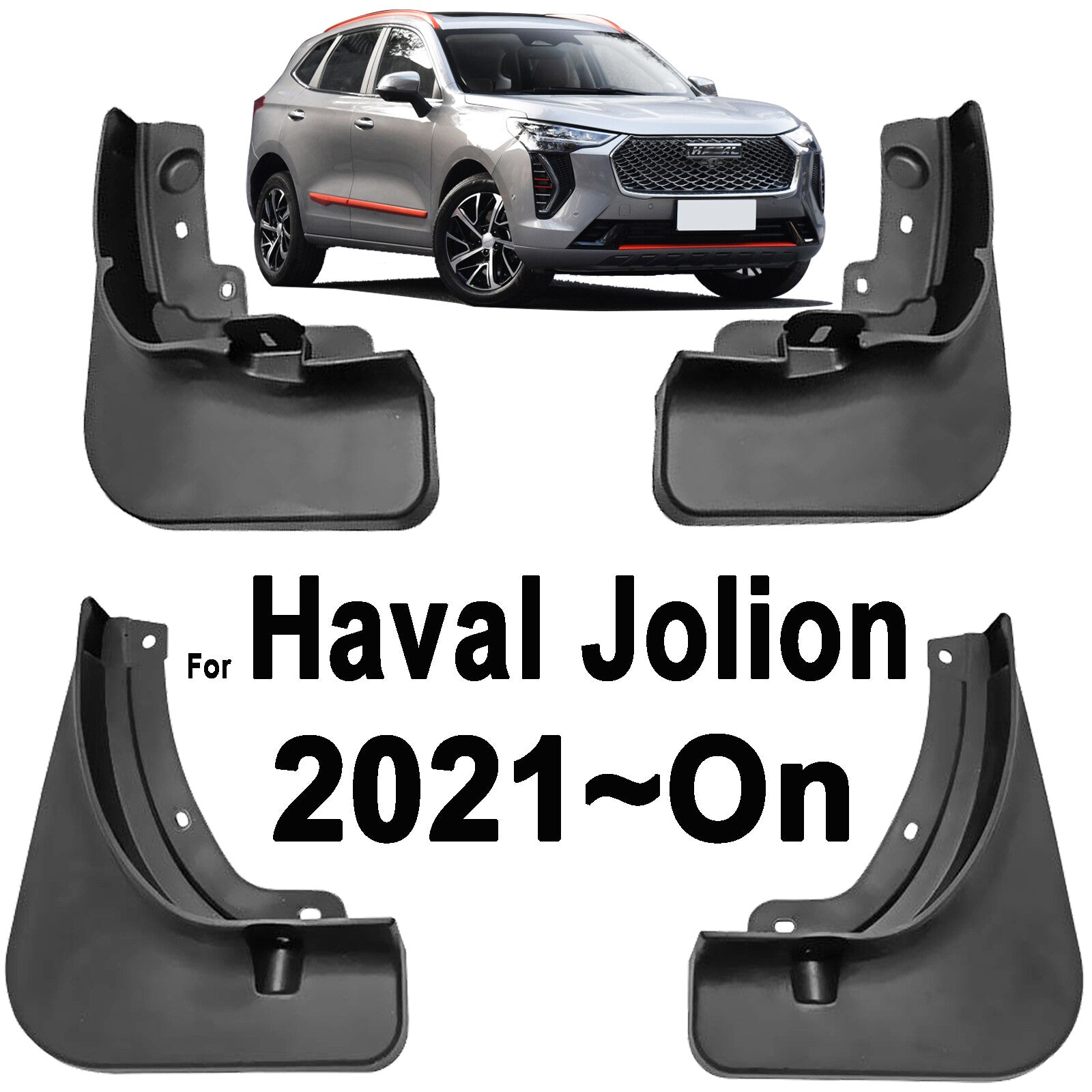 Front & Rear Splash Guards Mud Flaps for Haval Jolion 2021 2022 SUV Fender Liner Q