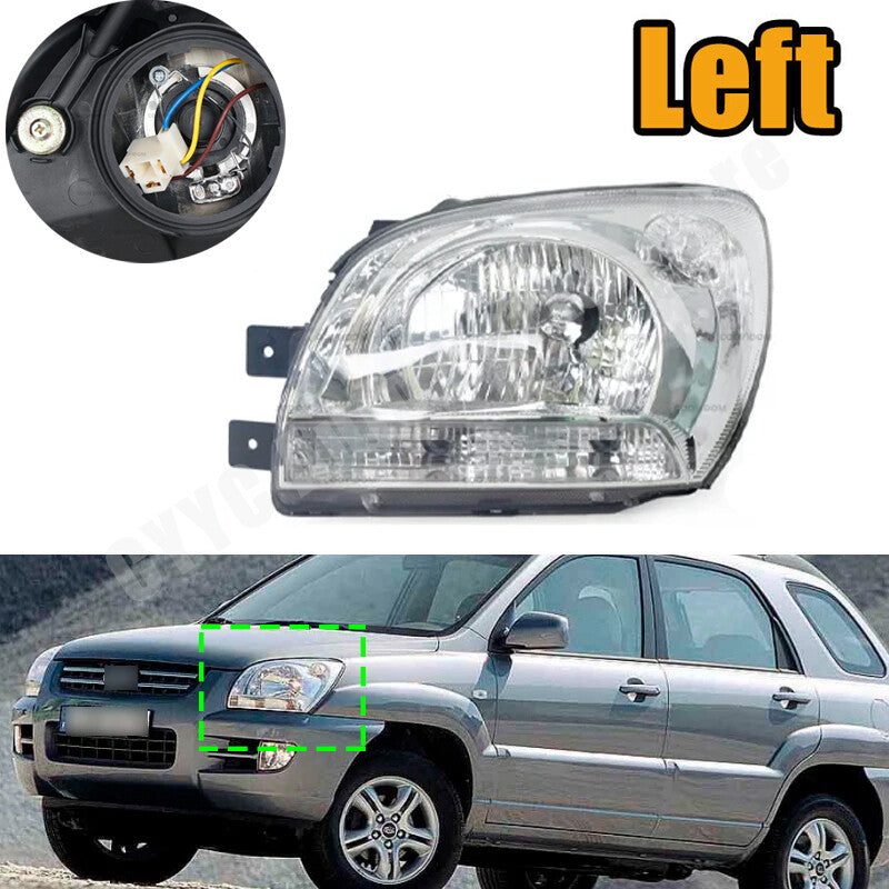Left DRL Headlight for Kia Sportage 2005-2008 Headlamp running light Assembly