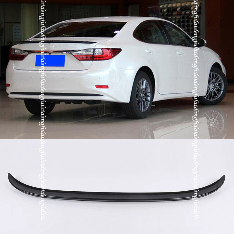 for Lexus ES350 ES300H 2015-2017 Glossy Black Rear Lip Trunk Spoiler Wing Flap