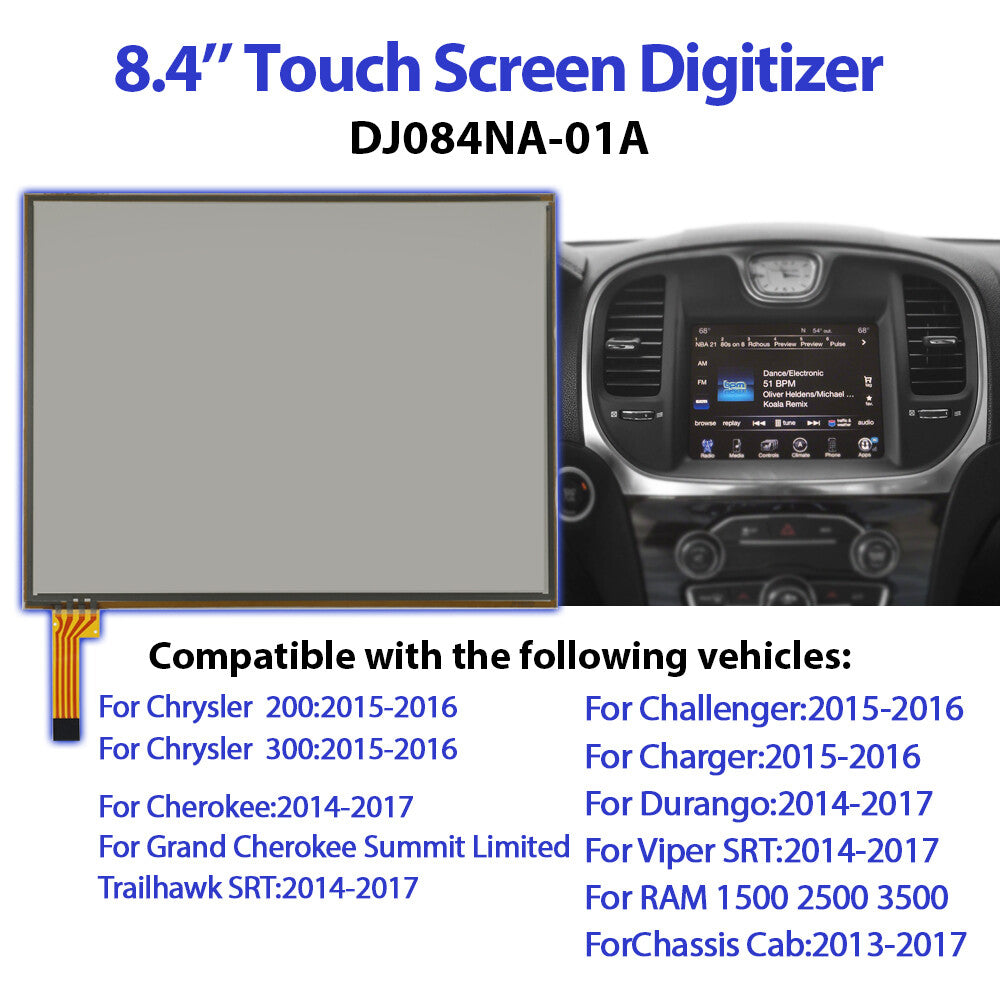 F¨¹r for Jeep Grand Cherokee Uconnect 3C VP3 VP4 Radio Nav 8.4 Touchscreen Digitizer