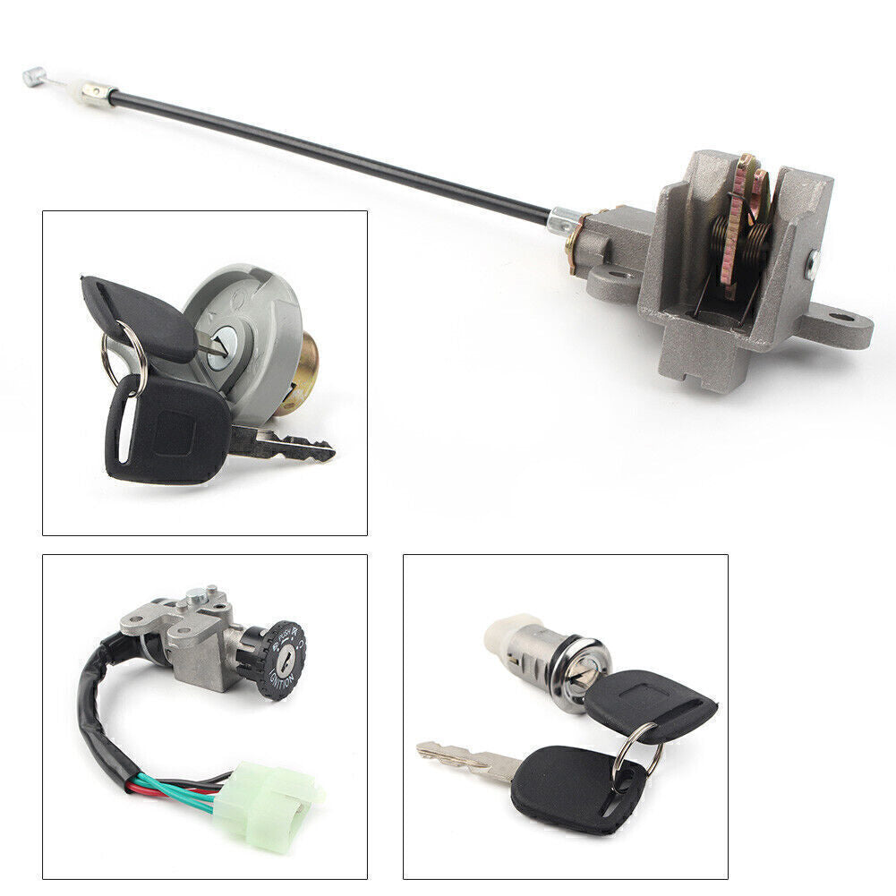 Ignition Lock Switch Fuel Cap Tank Cover Fit Chinese Scooter GY6 49cc 50cc Q