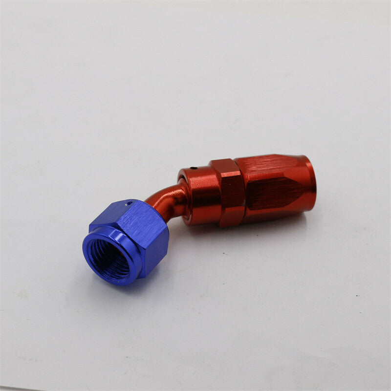 2pcs AN8 8AN 45 Degree Swivel Hose End Fitting Adapter for Braided CPE Fuel Line