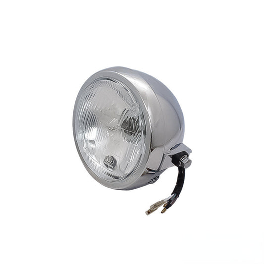 Silver headlights for Honda CG125 CB125S PSB motorcycles - New metallic round headlights. Q