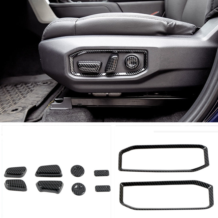 ABS Carbon Fiber for Seat Handle Panel Cover Trim For Tundra 2022 2023 n