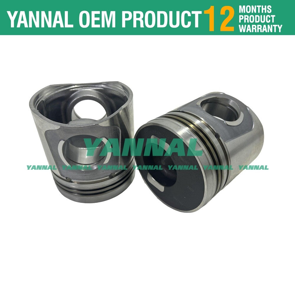 6-Carat Piston Kit with Rings for 8.3L Diesel Tractors, Trucks, and Excavators -