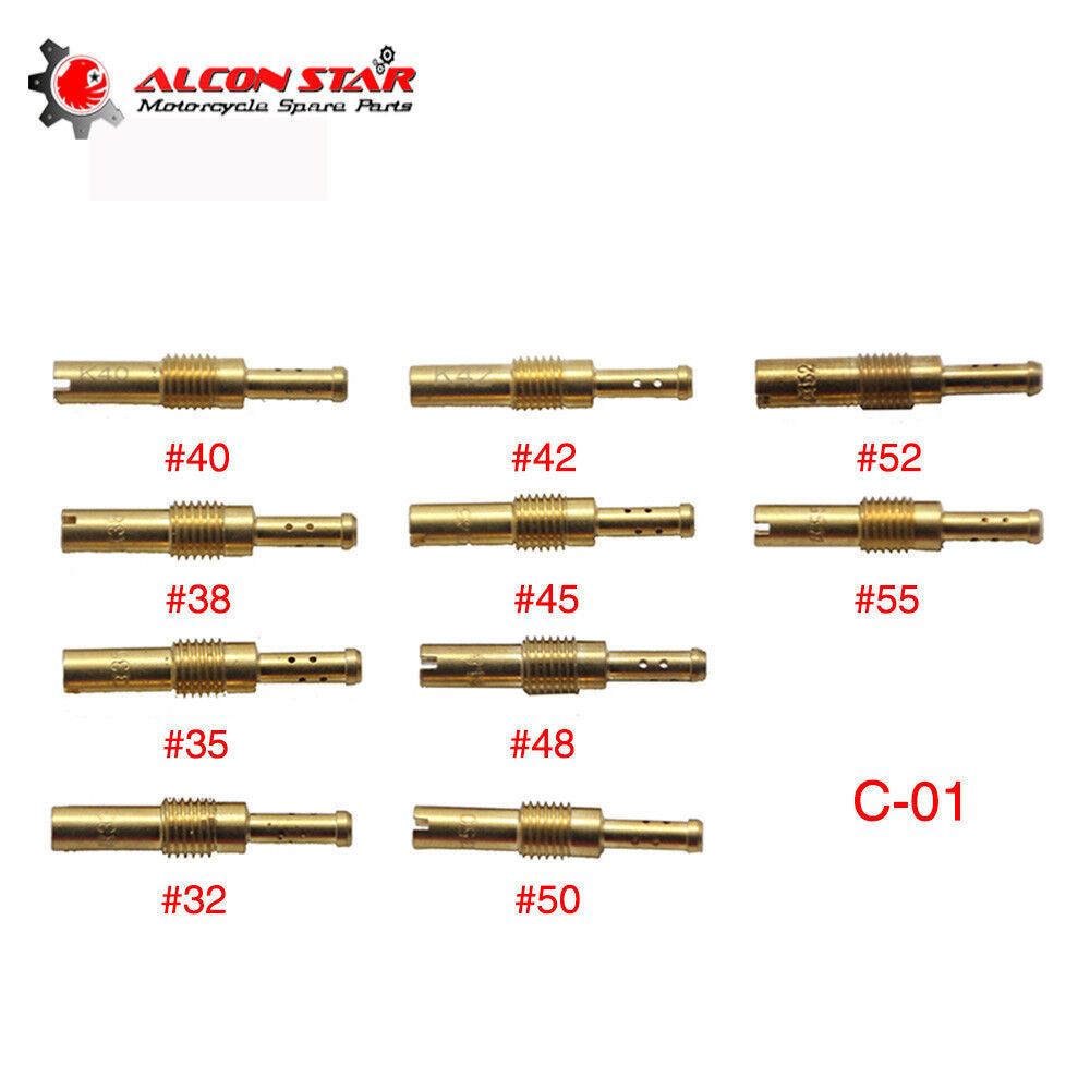 10PCS Carburetor Slow Jets Pilot Jet Kit For K32-K55 Carb Jet Q