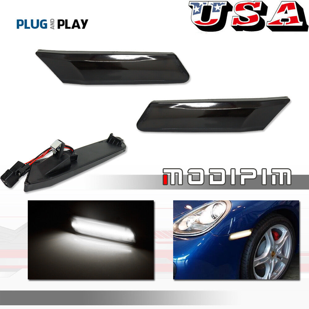 Side marker corner parking lights one pair set for 05-12 for 911 997 987 - v