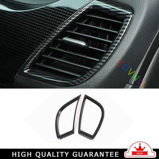 Inner LR AC Air Outlet Vent Cover Trim 2 for Kia Seltos 2020-2022 Carbon Fiber