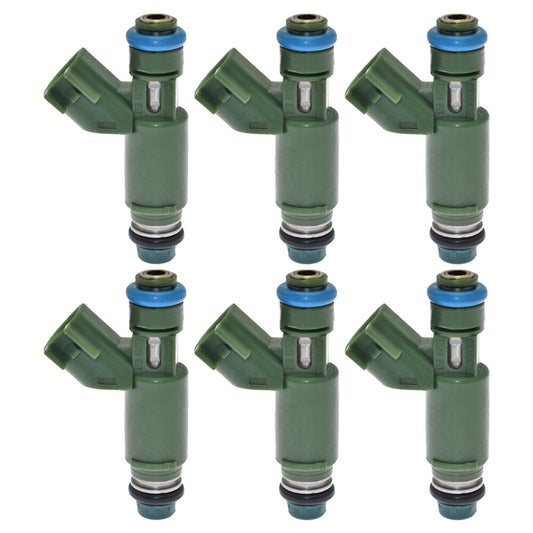 6PCS1955004011 Fuel Injector 1X43-AB, suitable for Jaguar X model 2.5L 3.0L 2002-2008 V6.