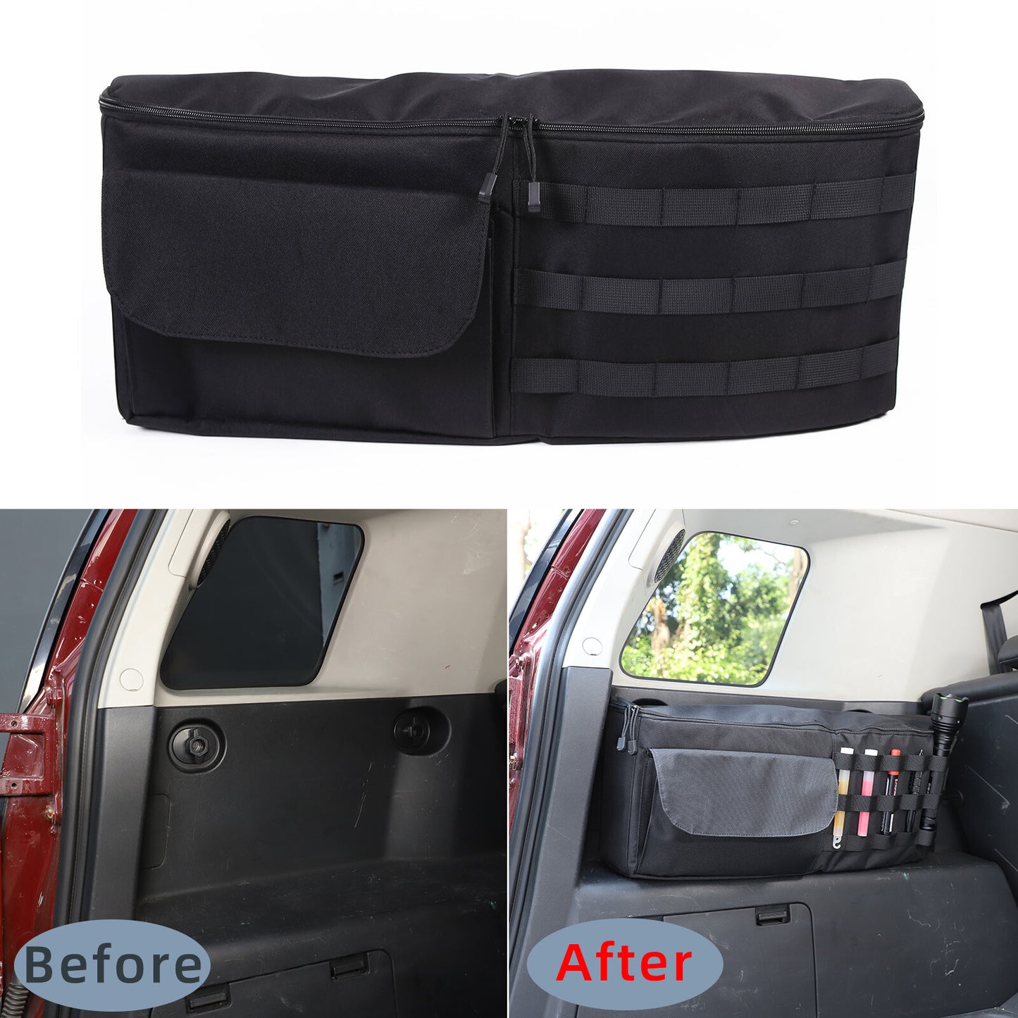 Car trunk storage bag suitable for Toyota FJ Cruiser 07-21 rear storage pocket on the left side Q
