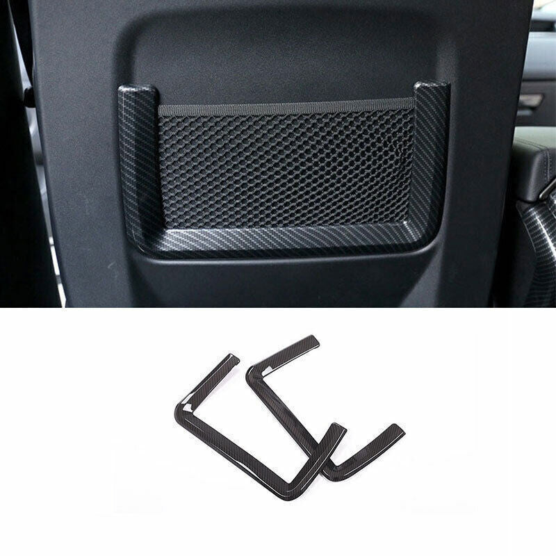 for Range Rover Sport 2014-22 Carbon Fiber for Seat Back Storage Bag Frame Decor 2P