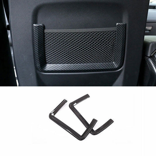 for Range Rover Sport 2014-22 Carbon Fiber for Seat Back Storage Bag Frame Decor 2P