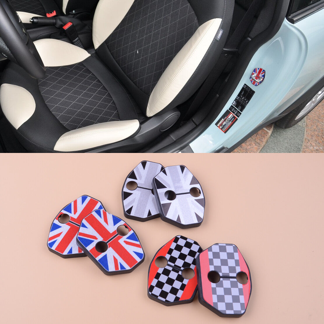 Door Lock Catch Cover Buckle Cap Protector Fit for Mini Cooper v