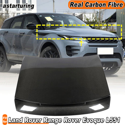 for Land Rover for Range Rover Evoque L551 2020 REAL CARBON Engine Hood Bonnet Cover
