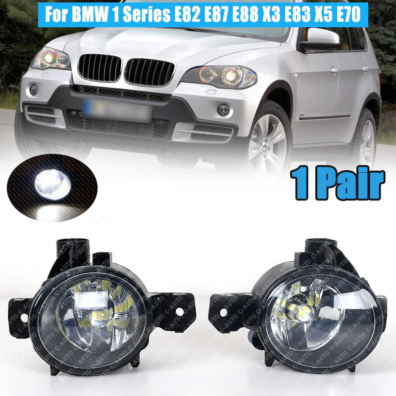 LHRH LED Fog Light For Lamp W/Bulb for BMW 1 Series E82 E87 E88 X3 E83 X5 E70