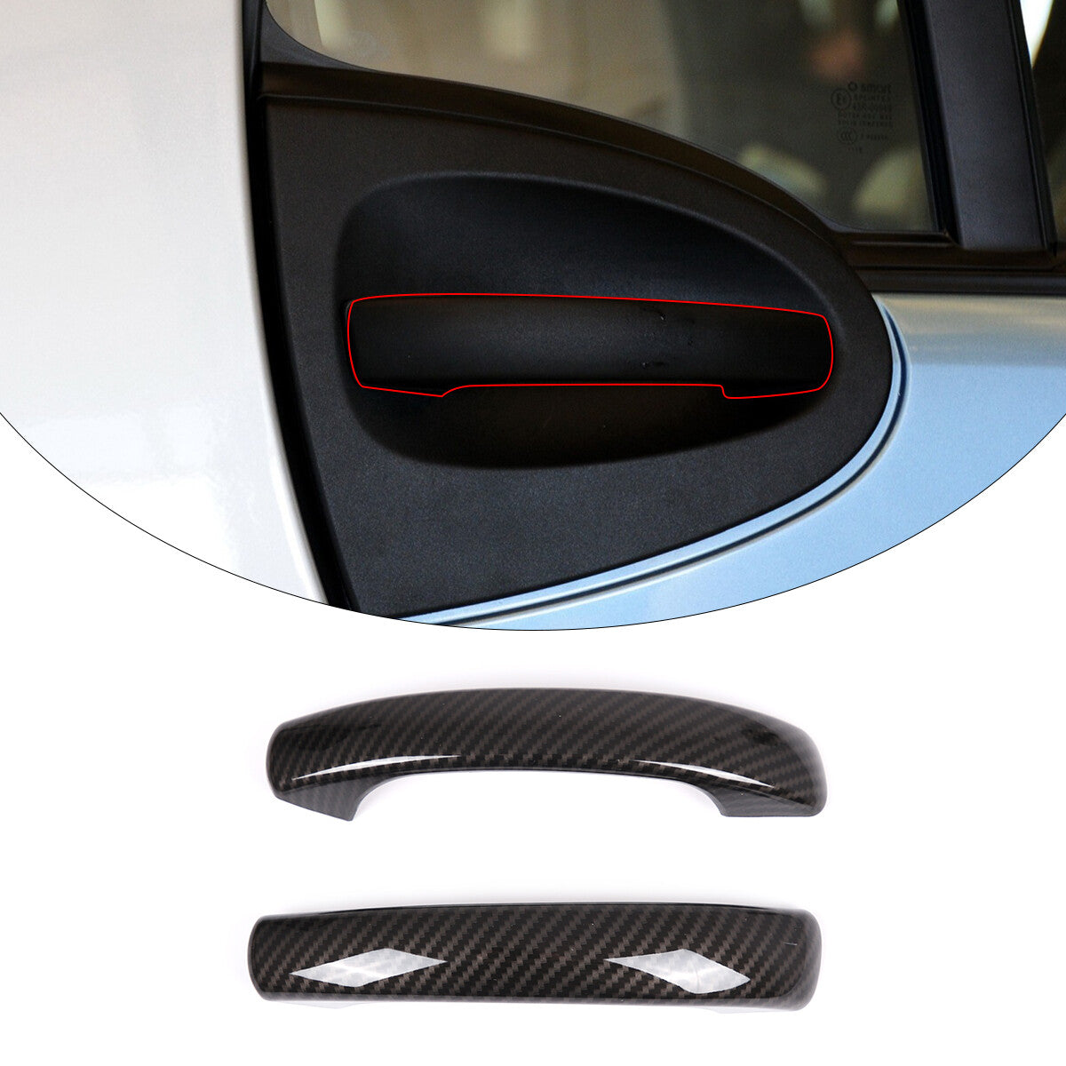 4PCS Black Door Plates Armrest Leather Cover For Rogue 2014-2020- v