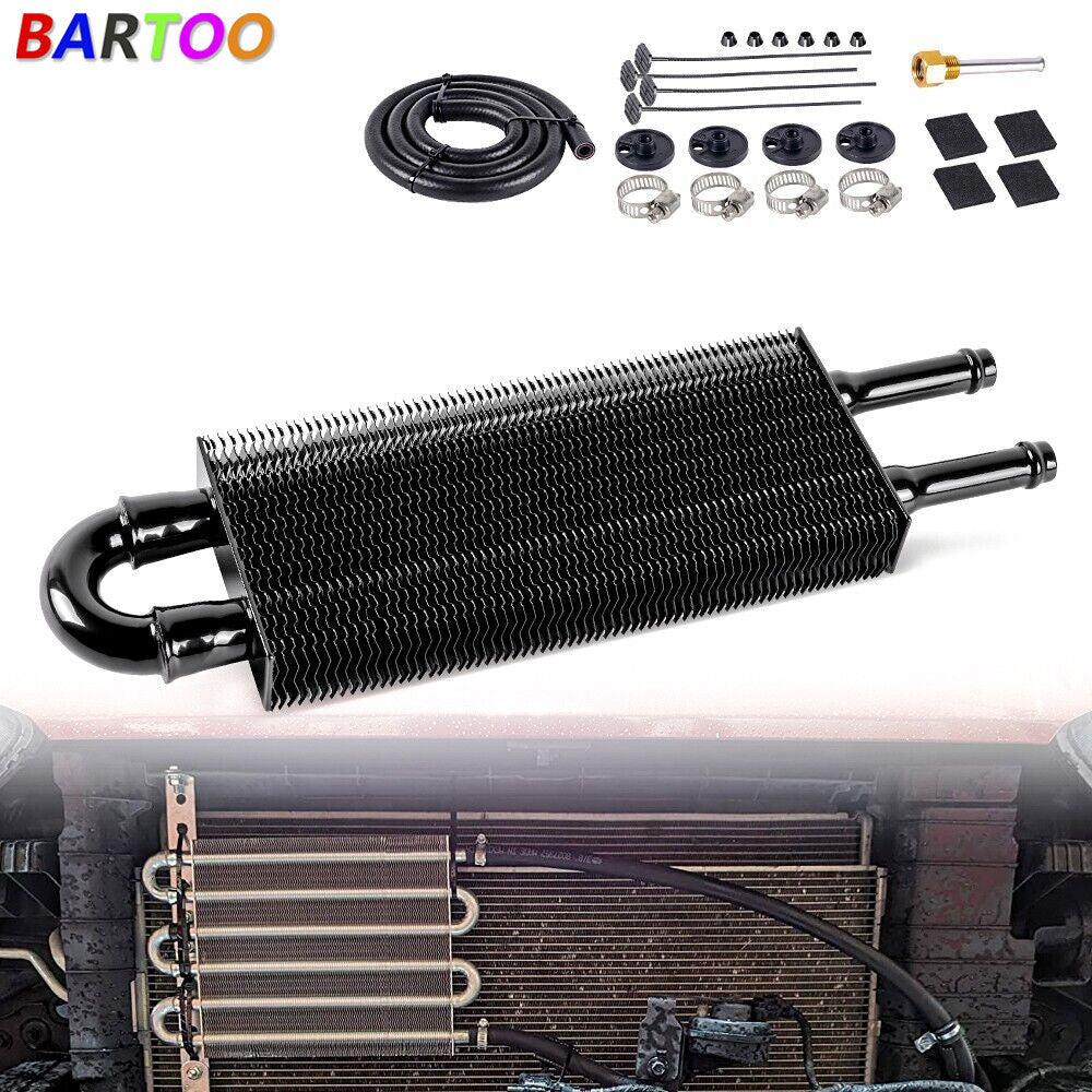 2 Row Fit For Oil Cool Kit Remote Transmission Auto-Manual Radiator Converter Q