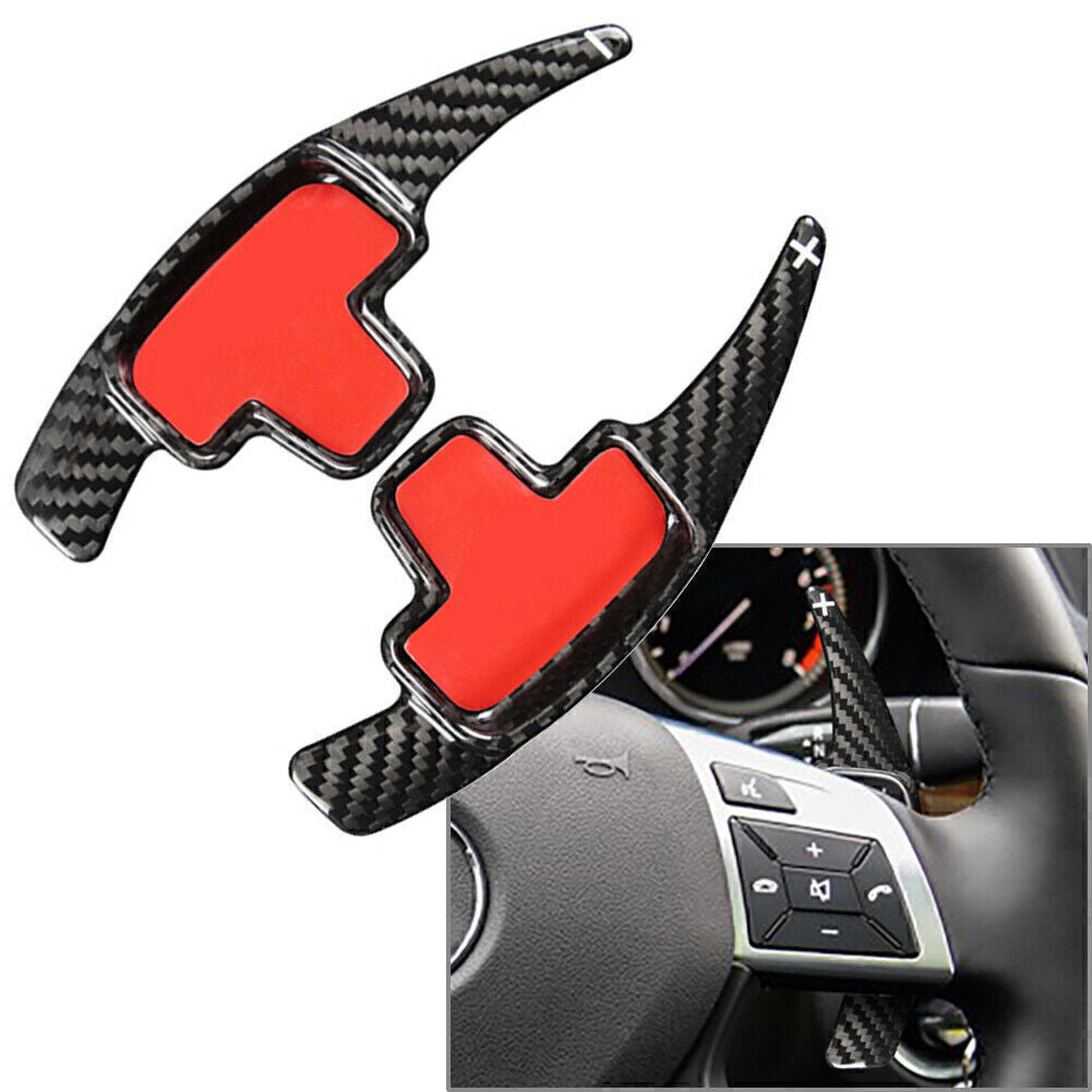 Carbon Fiber Steering Wheel Paddle Shifter Extensions for Mercedes B C E ML